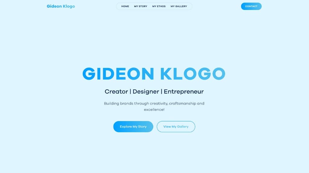 Gideon Klogo Portfolio Website preview