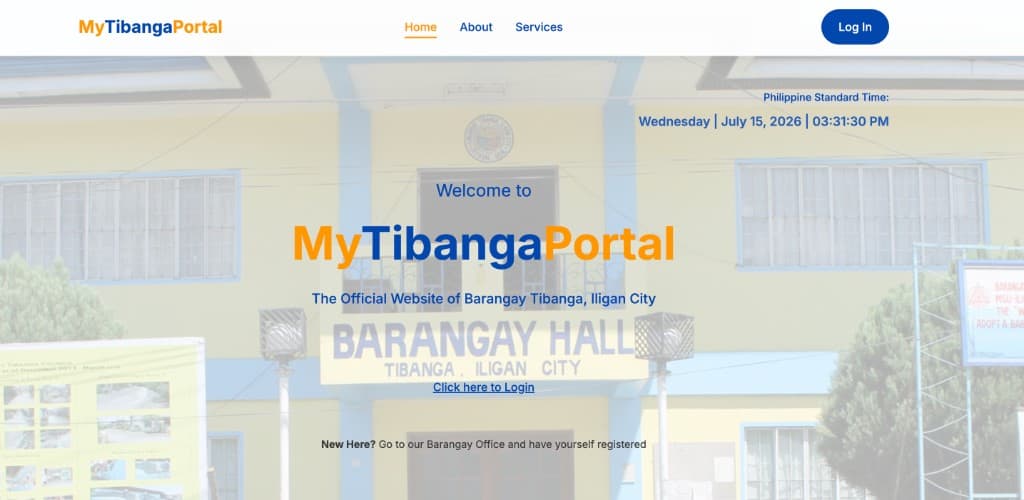MyTibangaPortal — Barangay Document & Profiling System preview